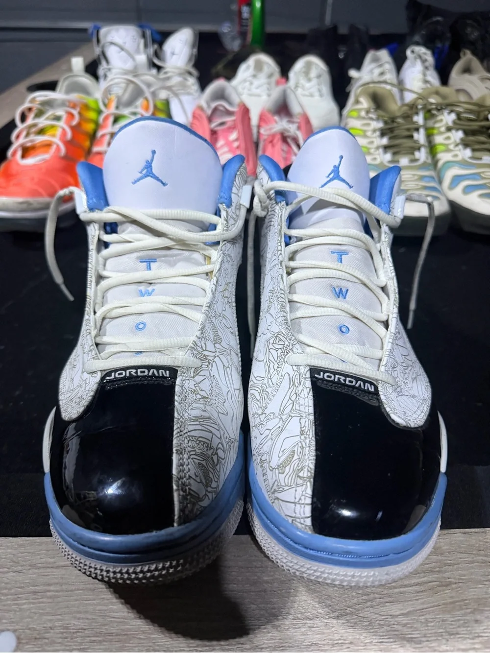 Jordan Dub Zero ‘Legend Blue’ Laser White Black Blue 11.5